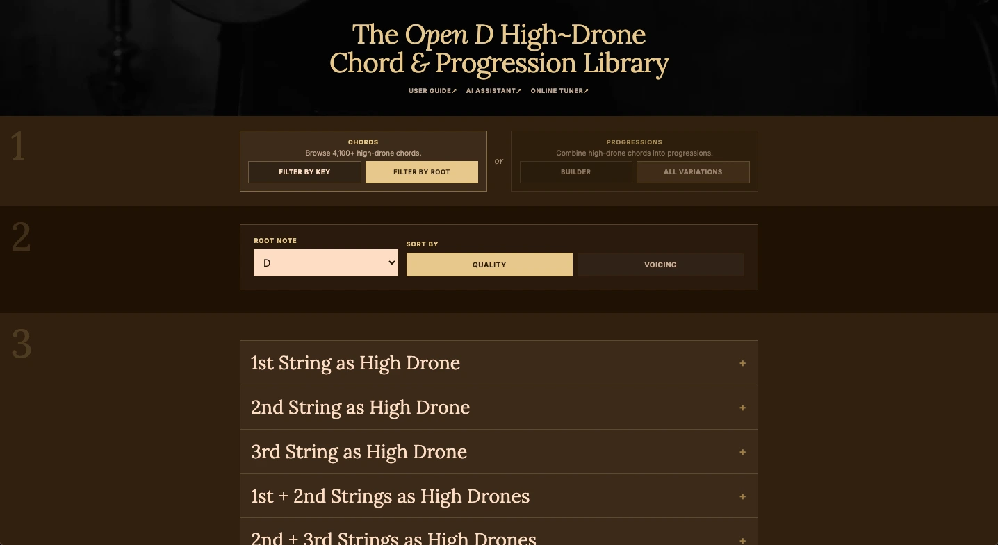 Library screenshot: Filter Chords by Root