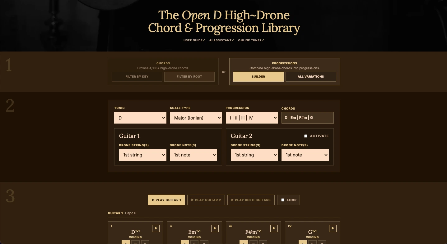 Library screenshot: Progressions Builder